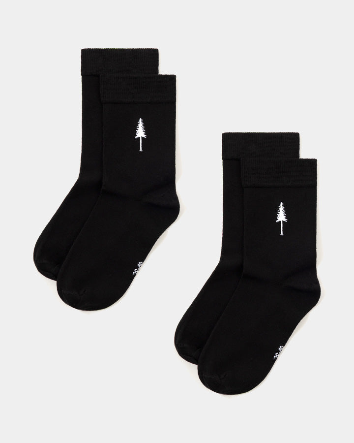 Schwarzes Socken-Set Tree Standard aus Tencel von Nikin