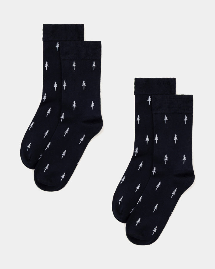 Dunkelblaues Socken-Set Tree Standard aus Tencel von Nikin