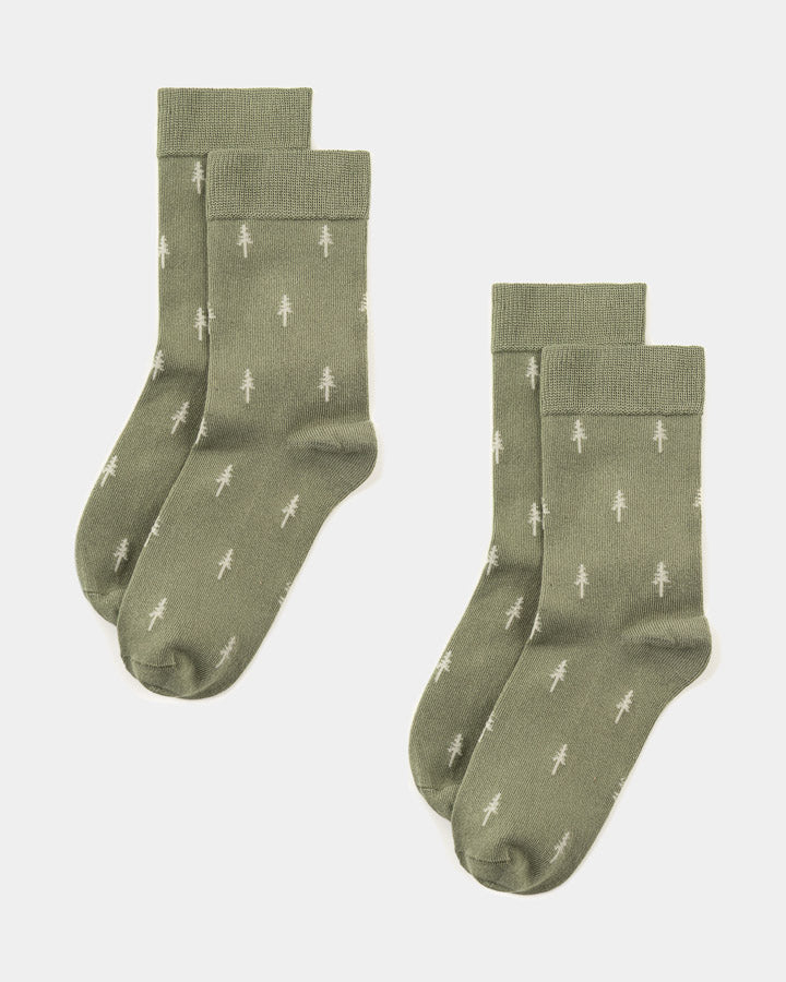 Grünes Socken-Set Tree Standard aus Tencel von Nikin