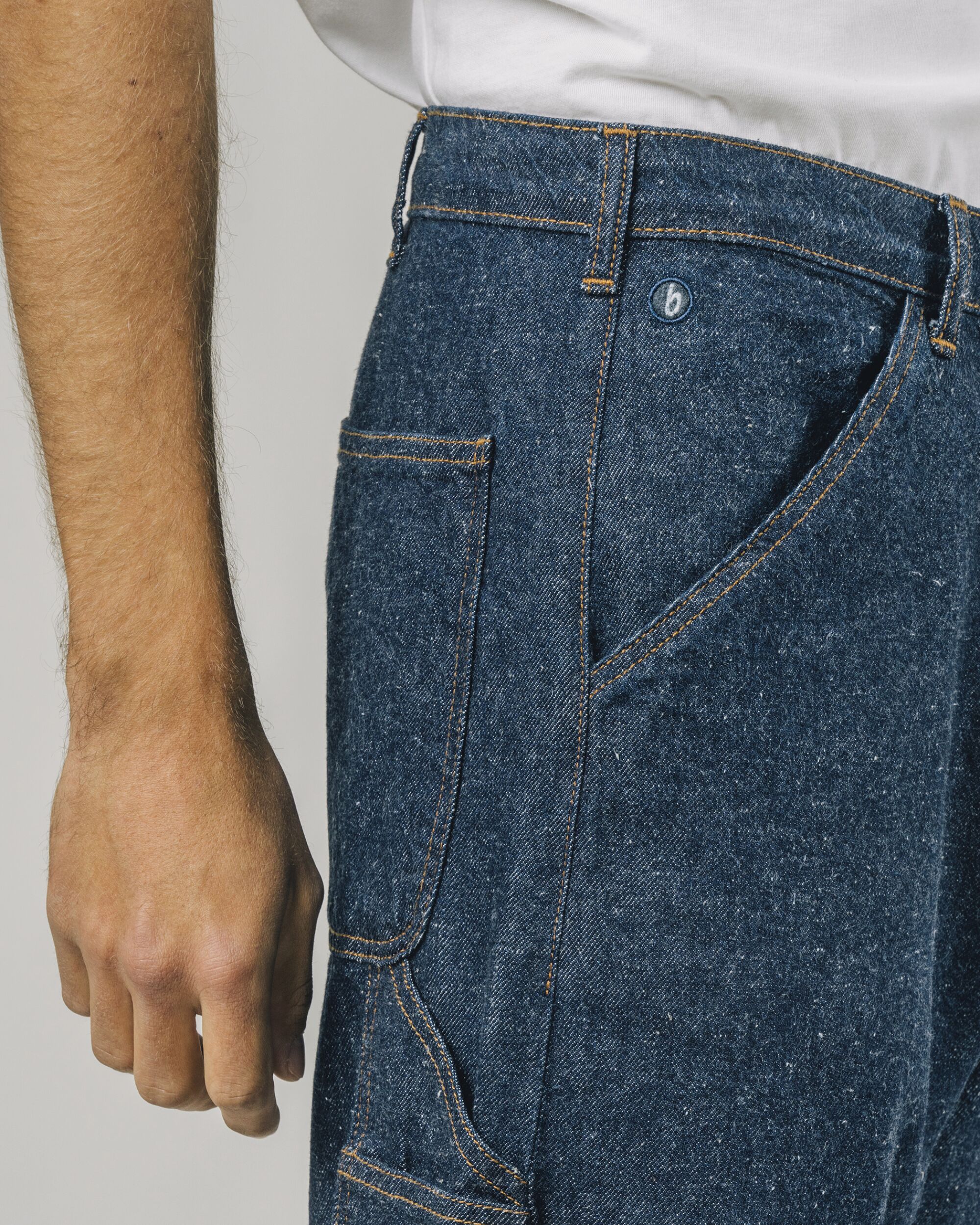 Pantalon de travail bleu en coton biologique de Brava Fabrics