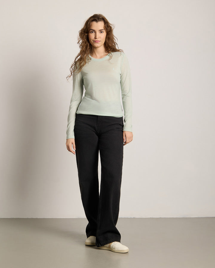 TreeShirt Longsleeve Wool Slim Women Fresh Mint