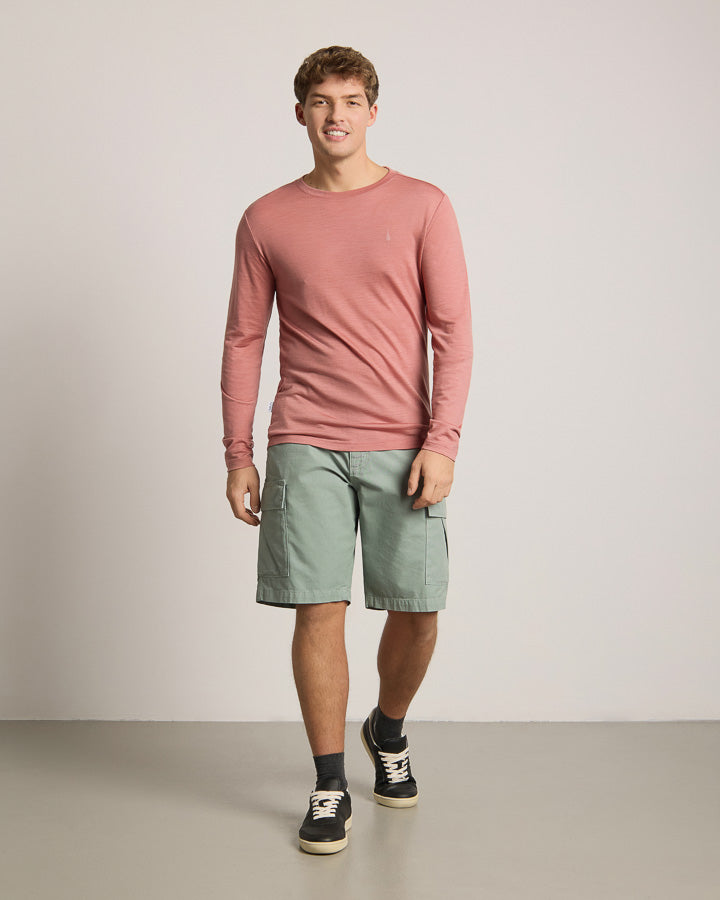 Rosa Langarmshirt Tree aus Tencel und Merincwolle von Nikin