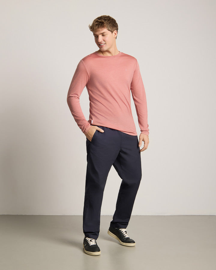 Rosa Langarmshirt Tree aus Tencel und Merincwolle von Nikin