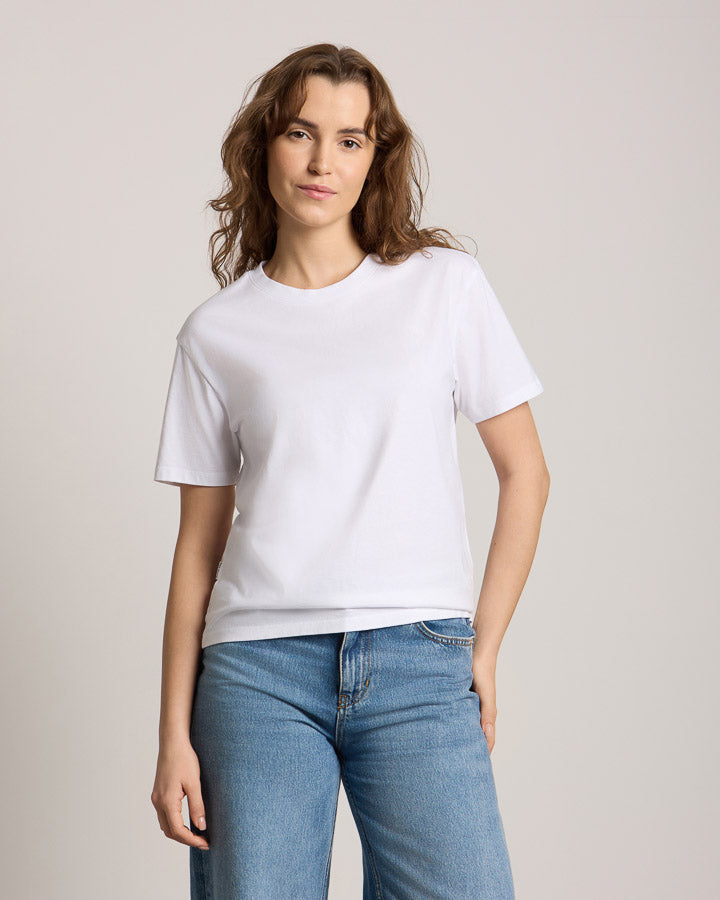 T-shirt blanc Tree en 100% coton bio de Nikin