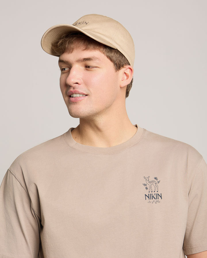 Beige Tree Dad Cap made from 100% organic cotton by Nikin