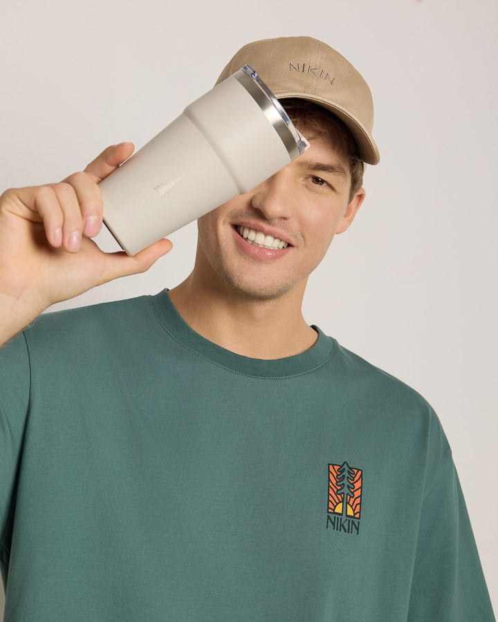 Beiger Thermobecher TreeMug Outdoor von Nikin