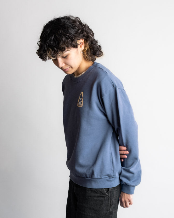 Blaues Sweatshirt Tree Anniversary aus Bio-Baumwolle von Nikin