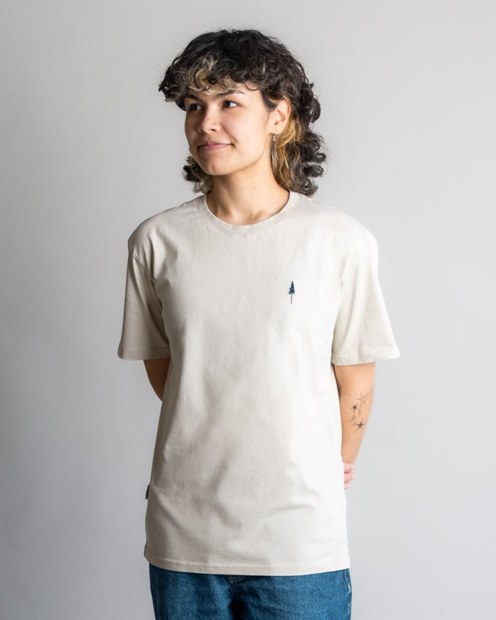 Beiges T-Shirt Tree Anniversary aus 100% Bio-Baumwolle von Nikin