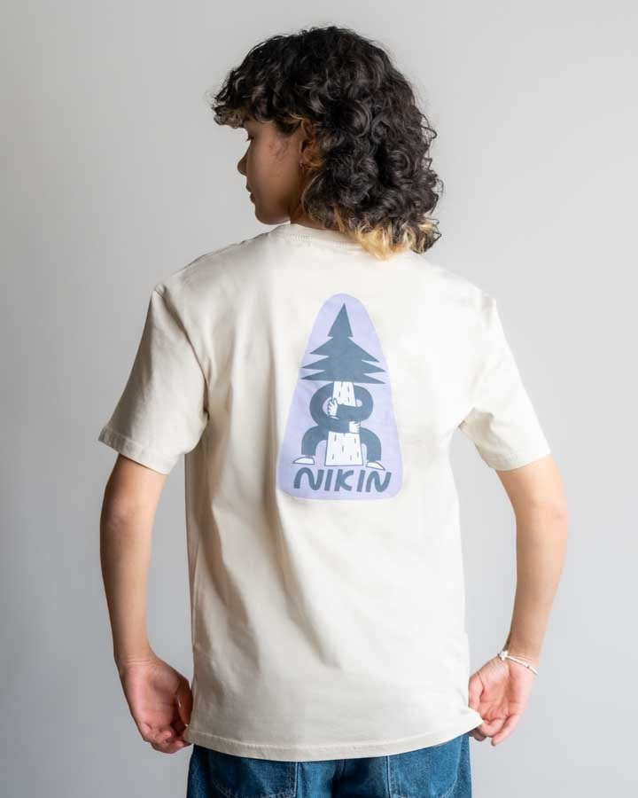 Beiges T-Shirt Tree Anniversary aus 100% Bio-Baumwolle von Nikin