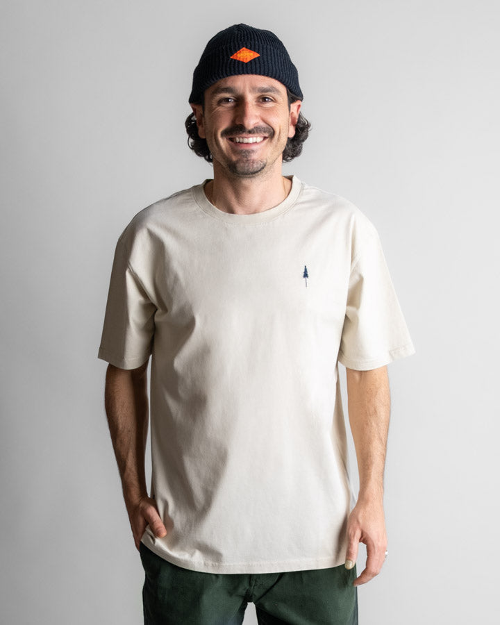 Beiges T-Shirt Tree Anniversary aus 100% Bio-Baumwolle von Nikin