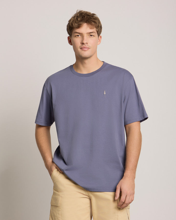 Blaues T-Shirt Tree Protect Nature aus 100% Bio-Baumwolle von Nikin