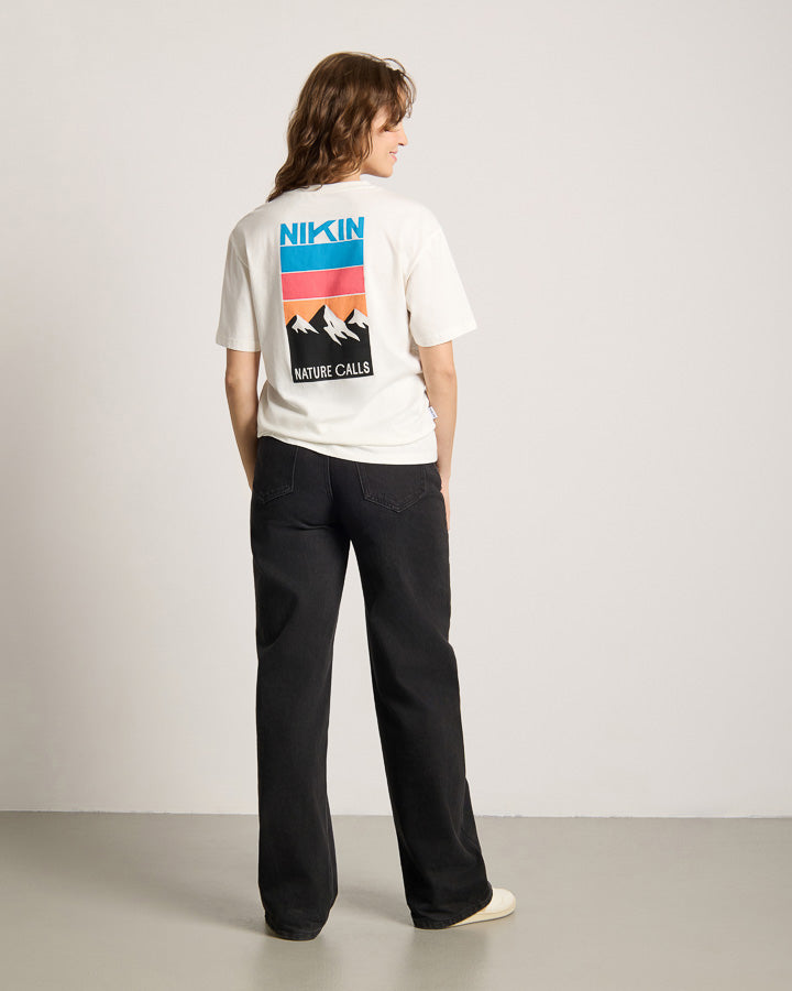 White T-Shirt Tree Nature Calls made of organic cotton by Nikin