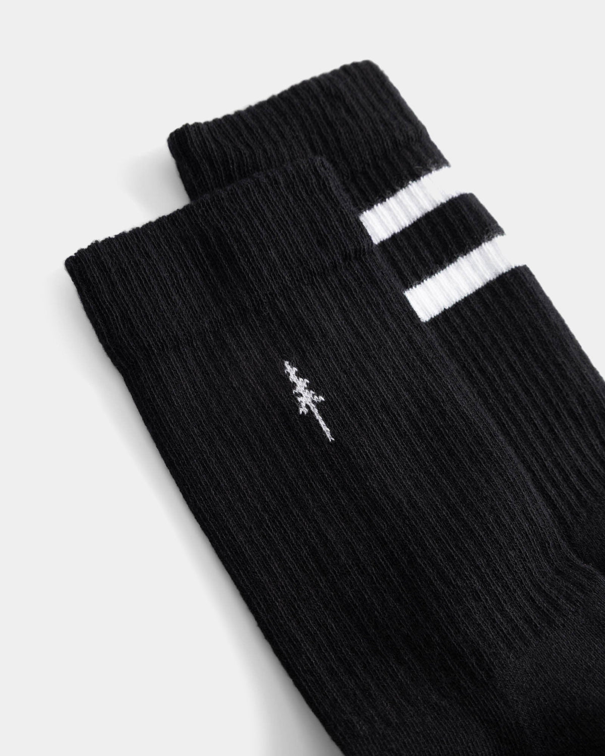 Chaussettes noires TreeSocks Ribbed Classic en coton biologique de Nikin