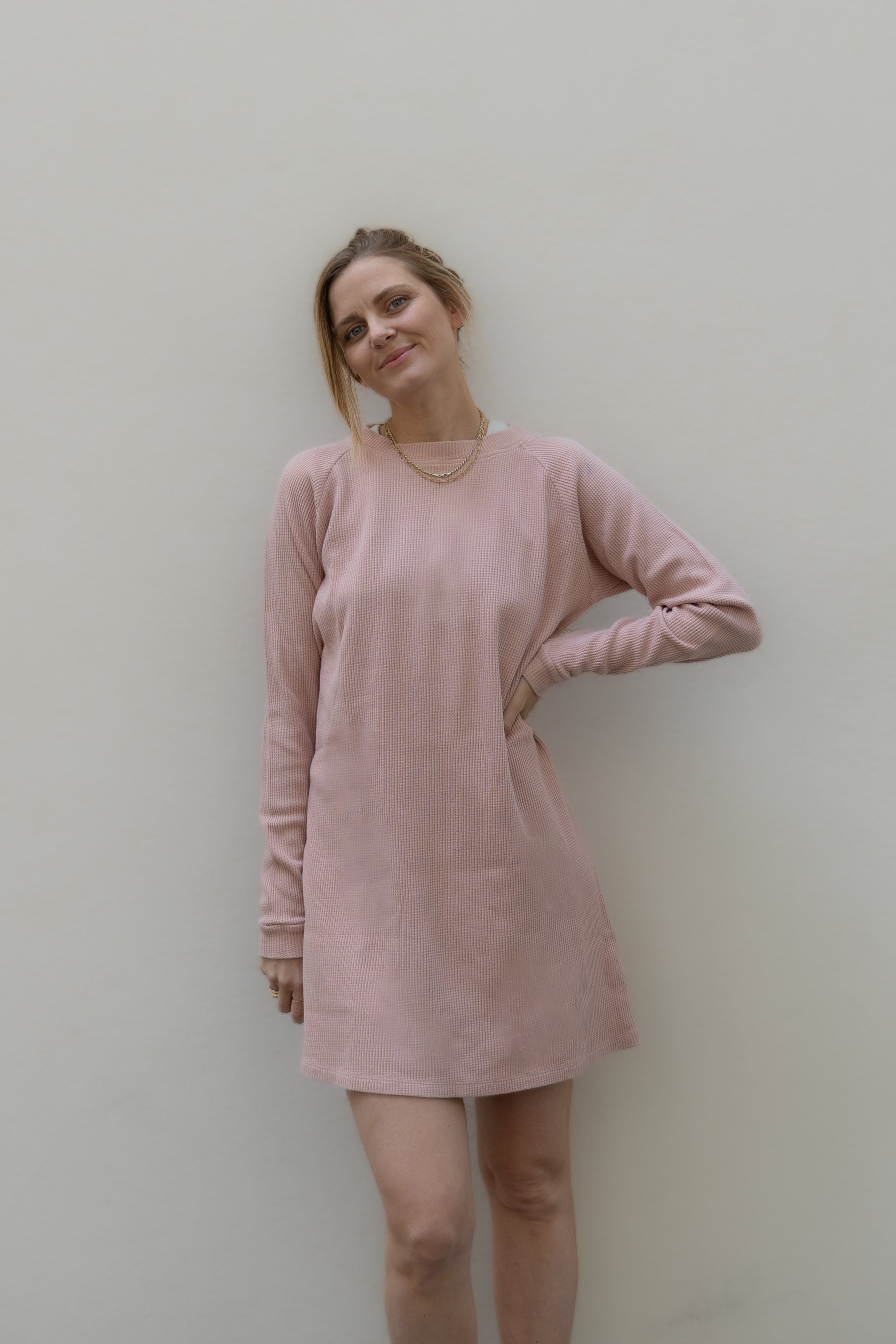 Pink dress AYANA made from 100% organic cotton from Pura Clothing