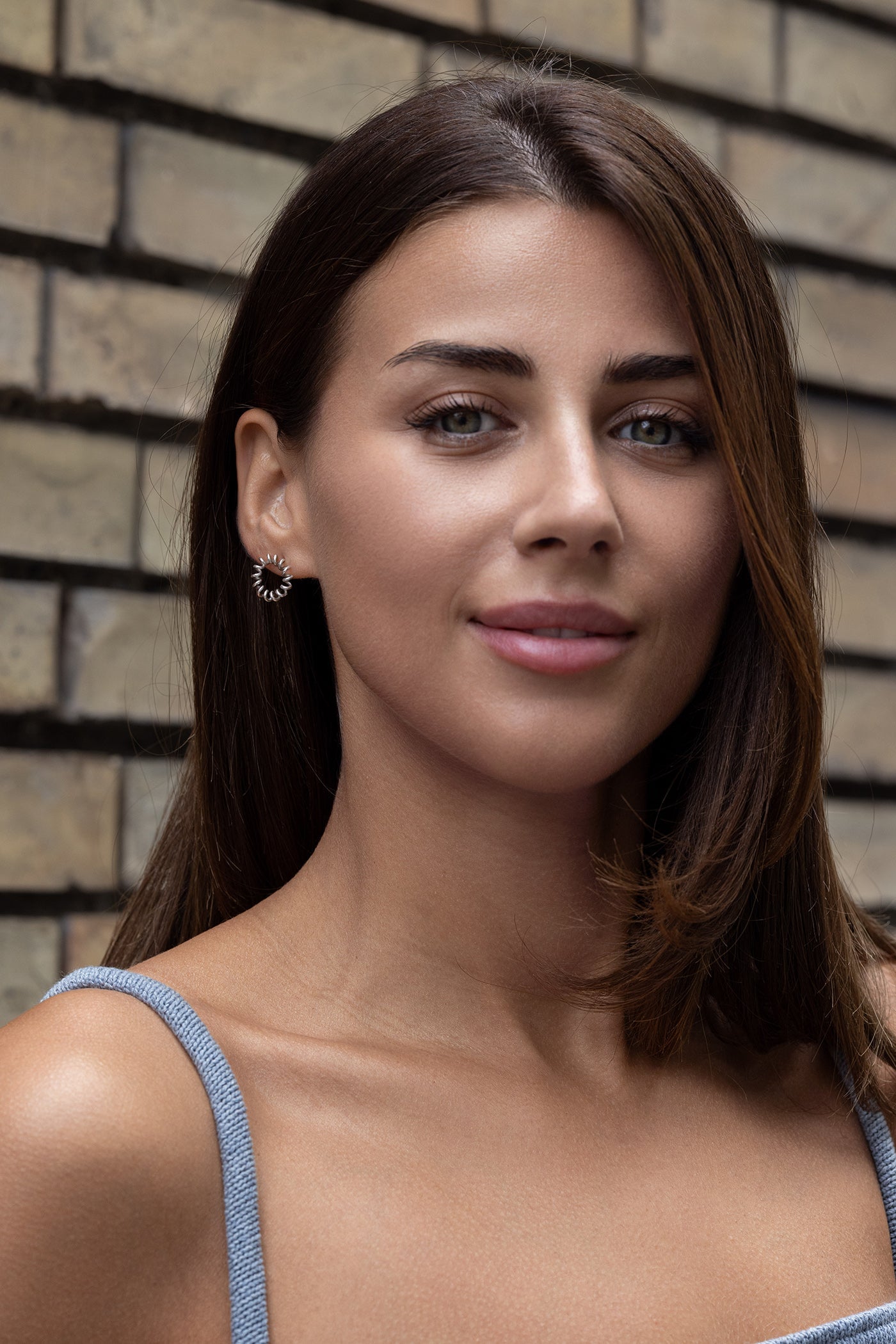 SPIRA Molla Silver Flat Circle Ohrringe von V Design Lab