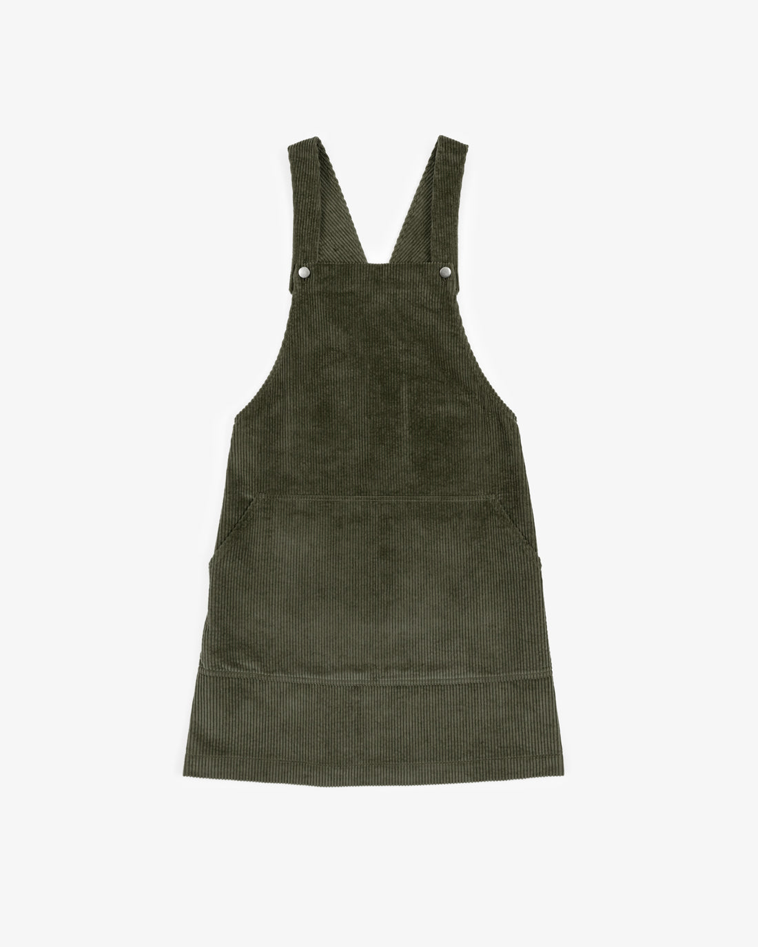 Dungaree dress made of organic cord olive