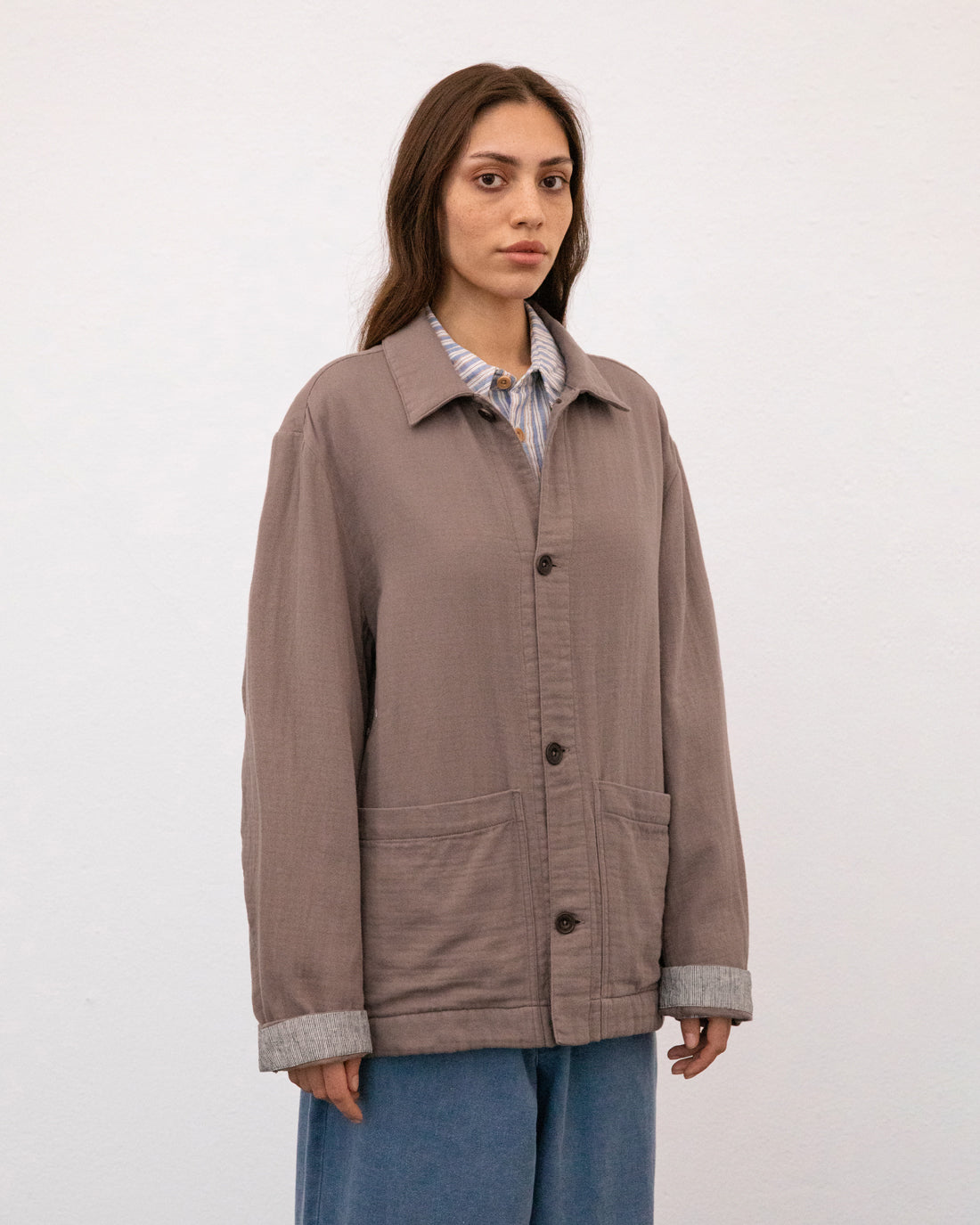 Braune Jacke aus 100% Bio-Baumwolle von Rotholz
