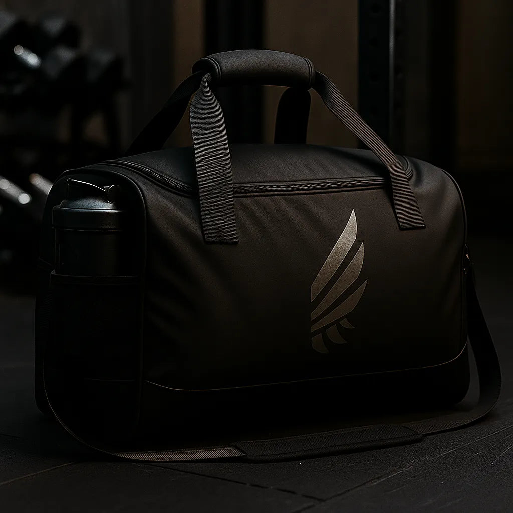 Nivays Essence Black Gym Bag Made from Recycled Polyester
