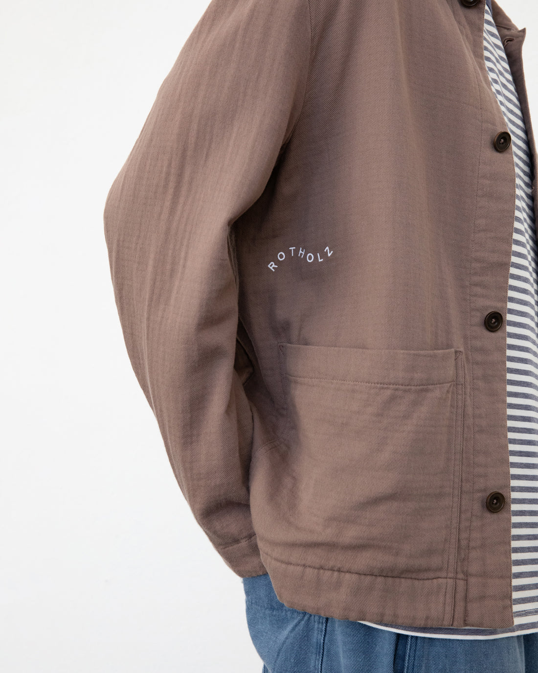 Braune Jacke aus 100% Bio-Baumwolle von Rotholz