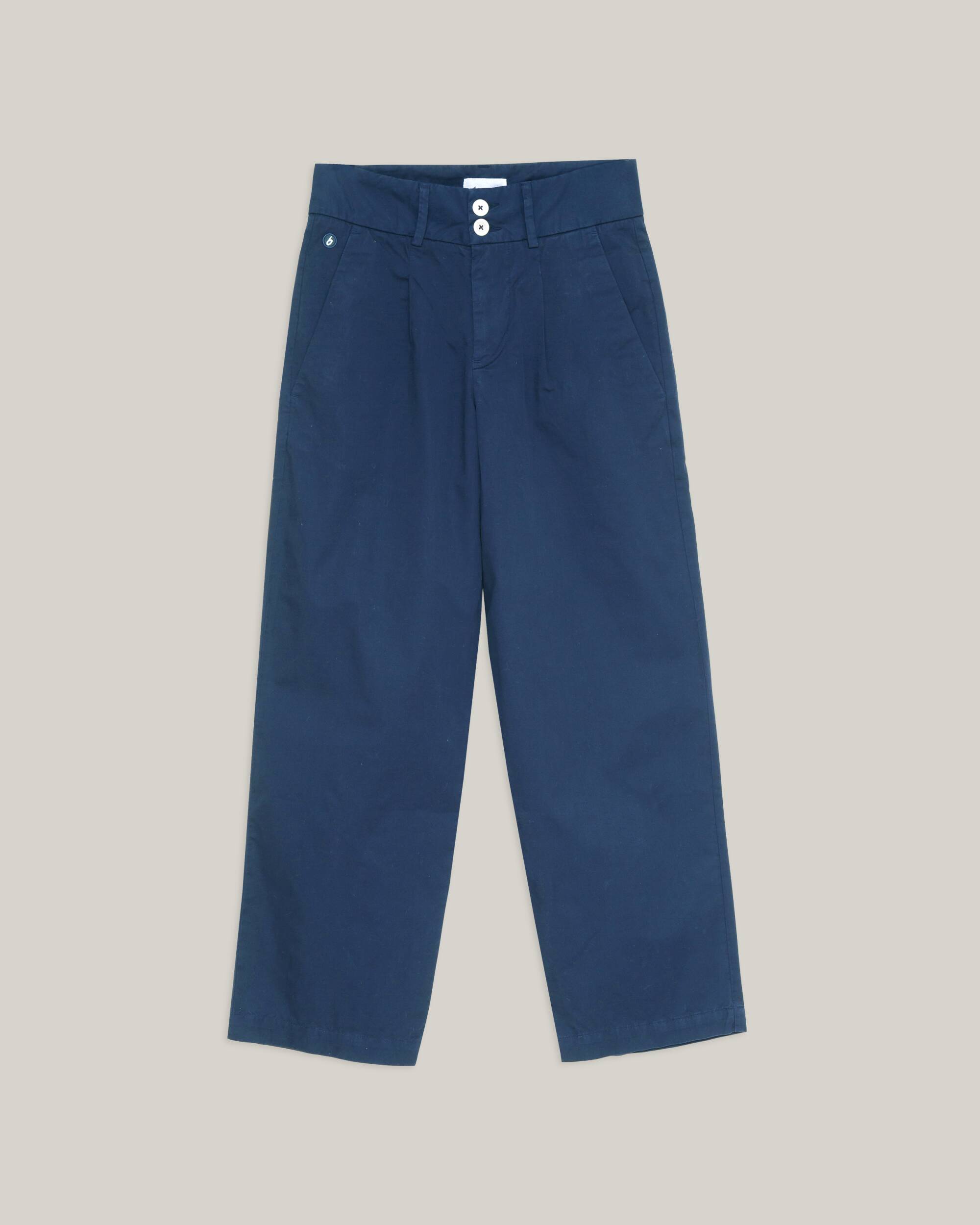 Pantalon chino bleu foncé en coton 100% biologique de Brava Fabrics