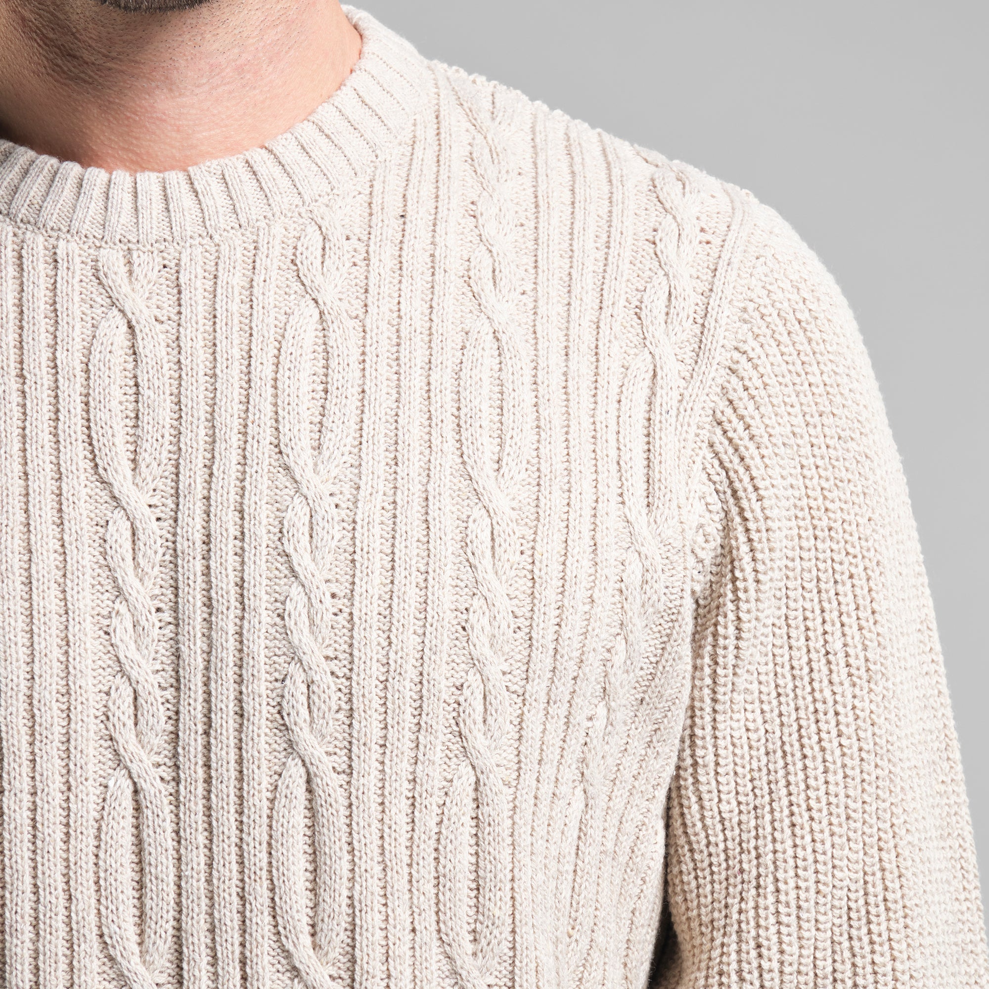 Strickpullover Ludvika mit recylceter Wolle von Dedicated in offwhite