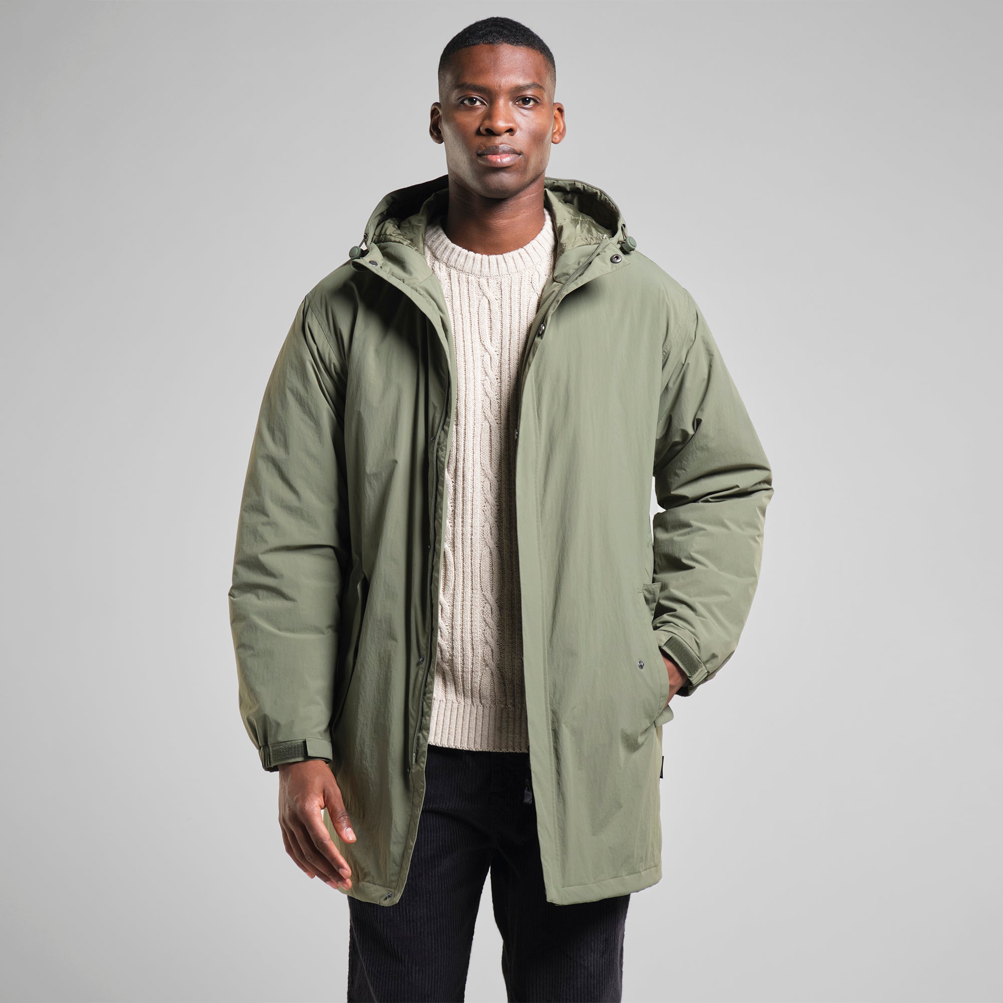 Herren Parka Luvos aus recycleten Materialien von Dedicated in Leaf green