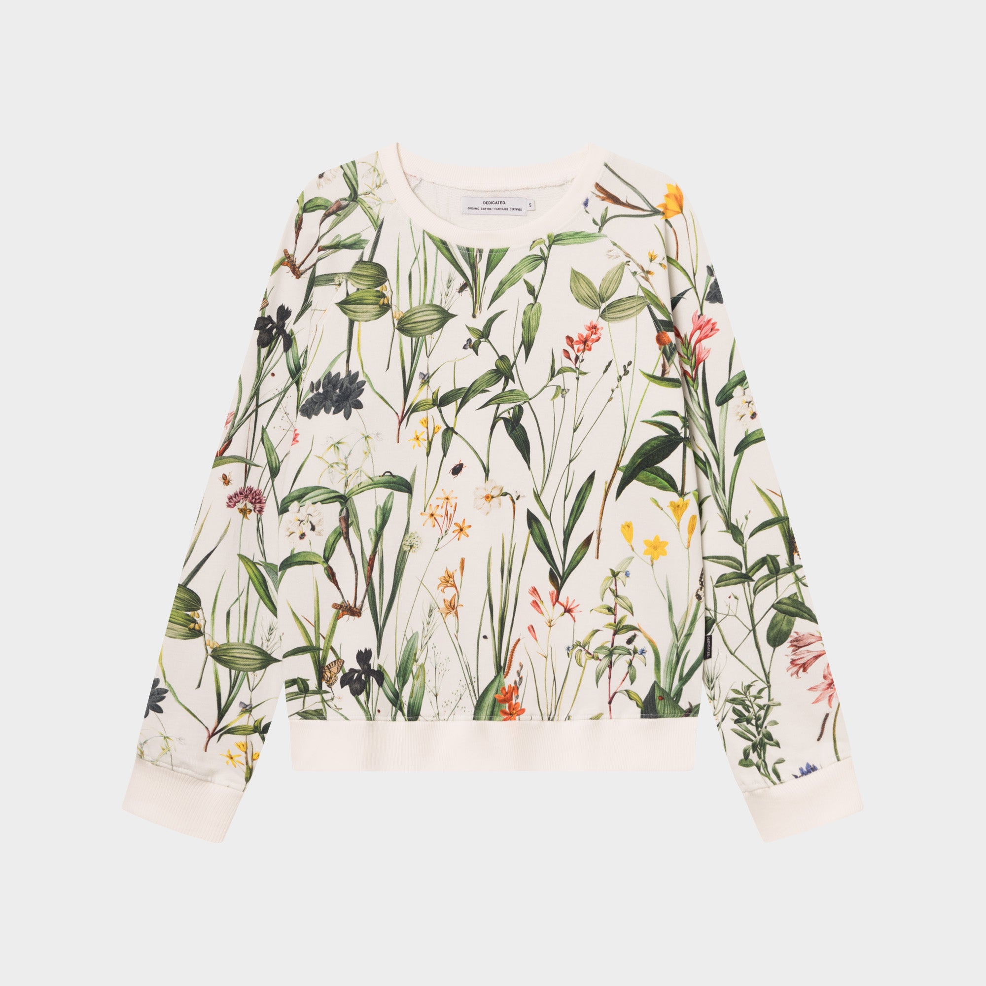 Sweatshirt Ystad Flower Field aus 100% Bio Baumwolle von Dedicated mit Blumen-Druck