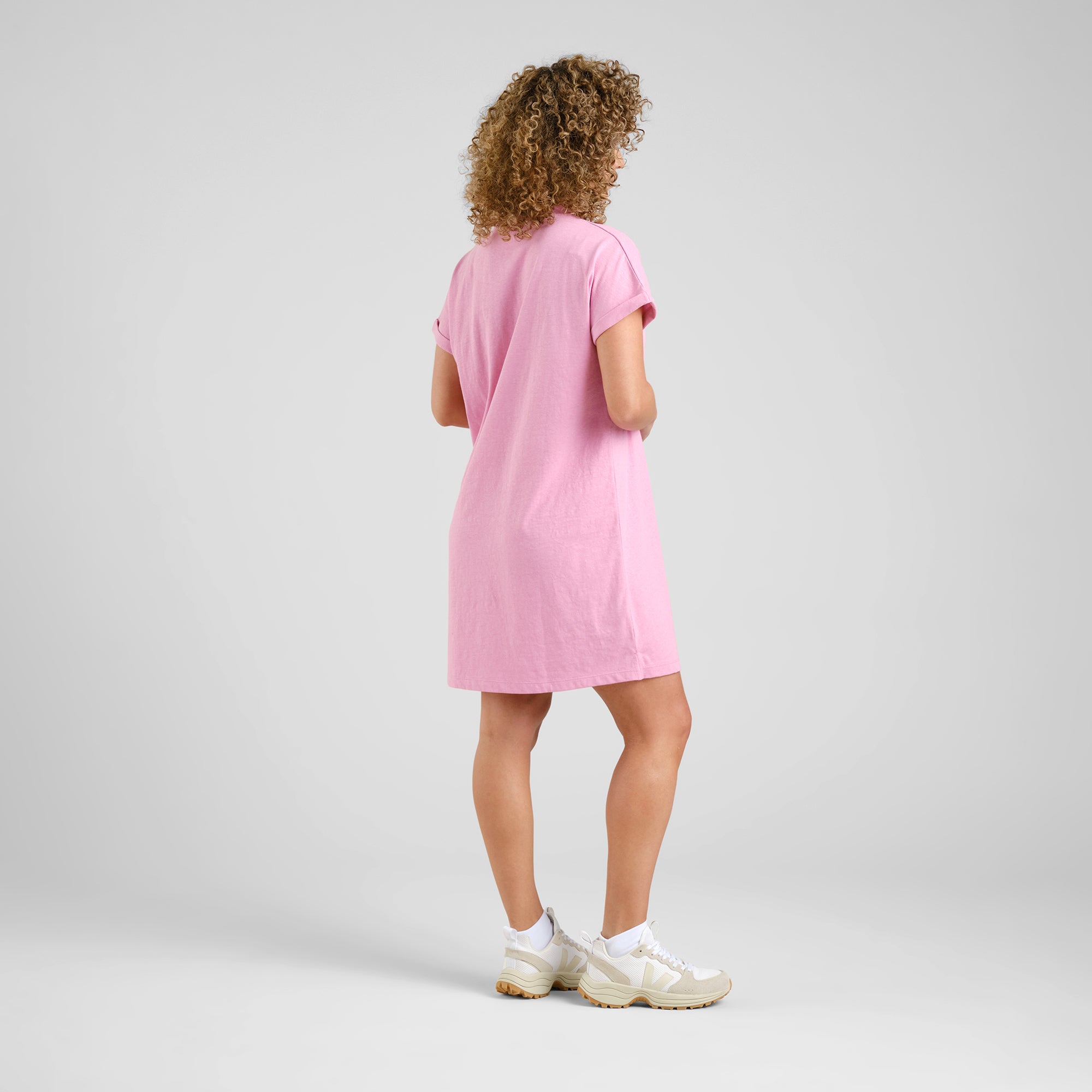Summer dress Eksta in pink made of organic cotton and hemp by Dedicated