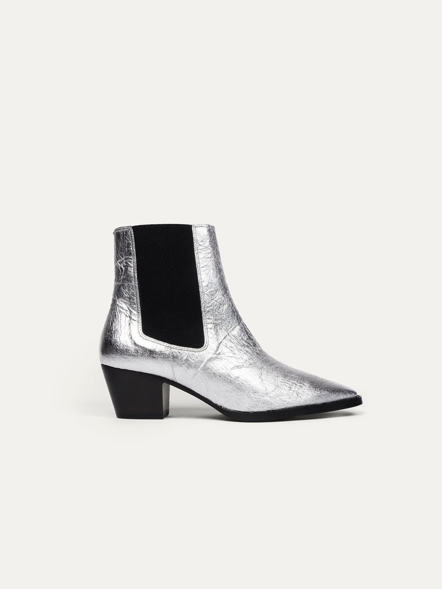 Silver ankle boots 3 pm Friday rocks! made of Piñatex by Bikkou