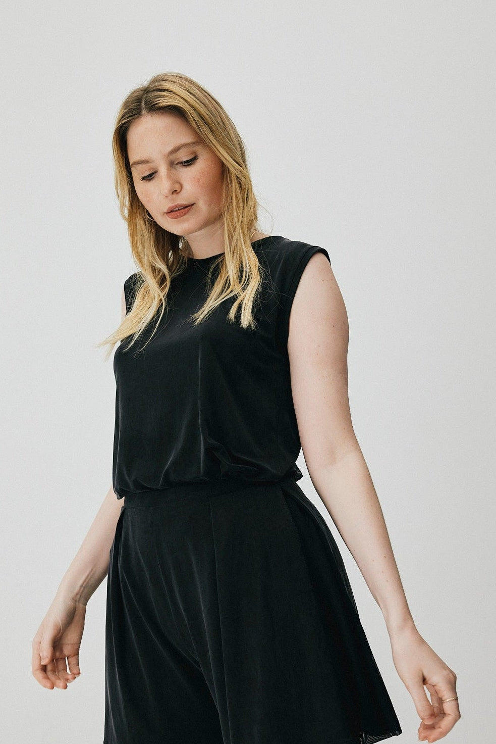 Black cupro top by MOYA KALA