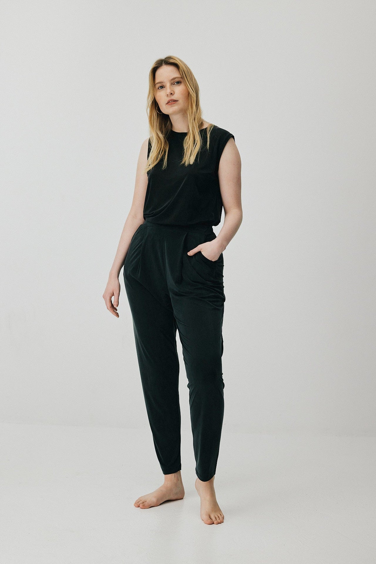 Black cupro top by MOYA KALA