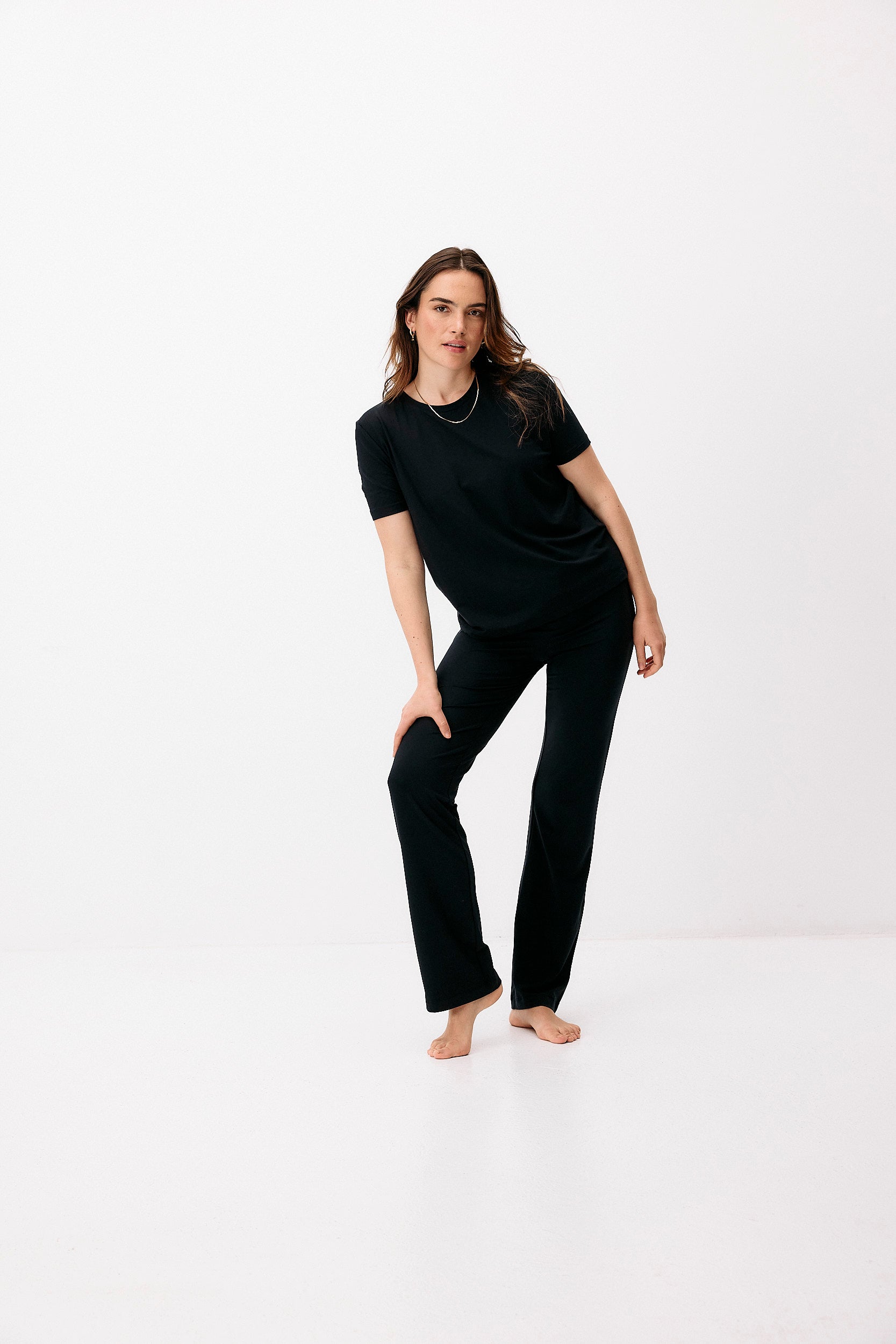 Pantalon noir Neo Classic Dance en Lenzing de Moya Kala