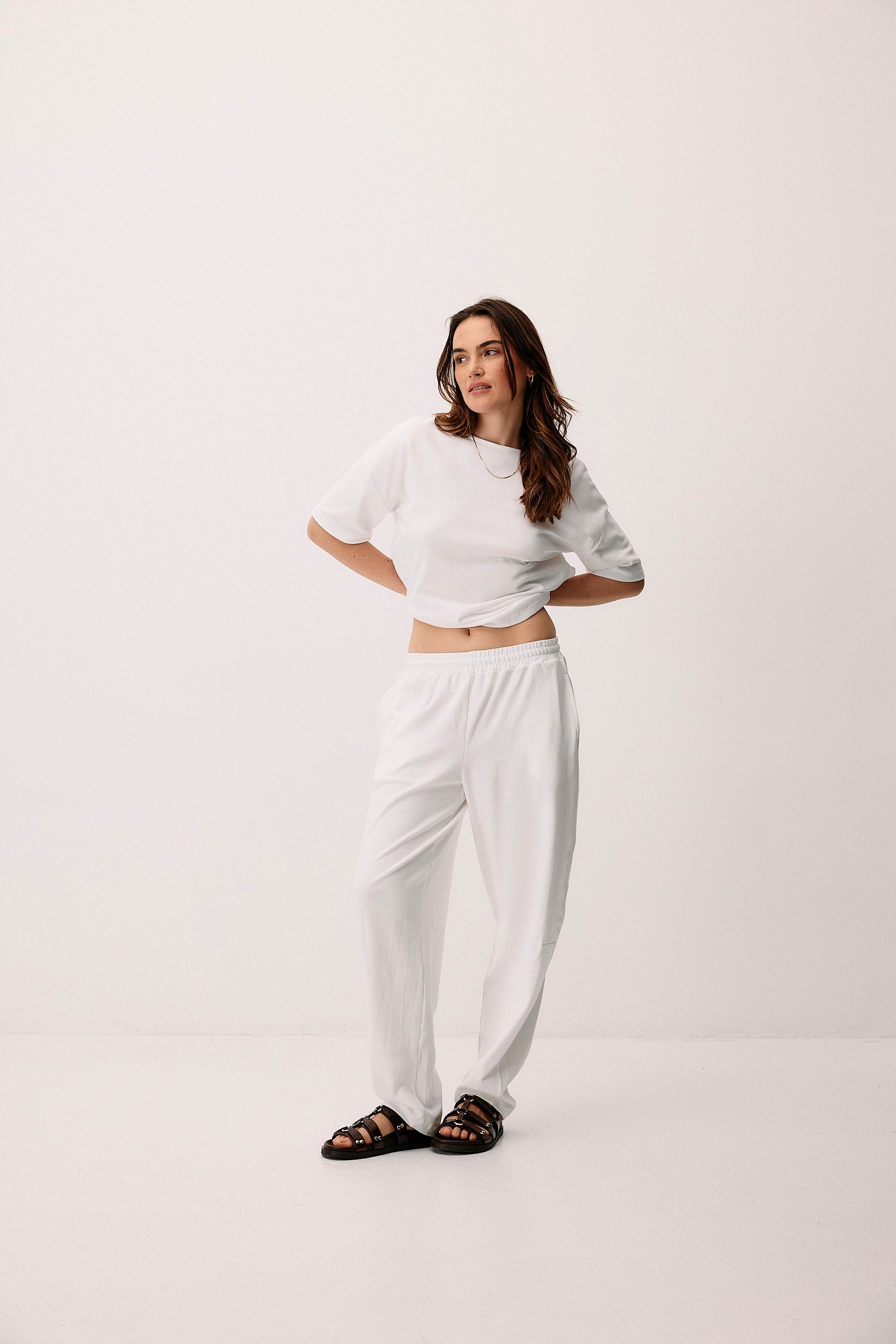 Pantalon blanc Pure en 100% coton biologique de Moya Kala