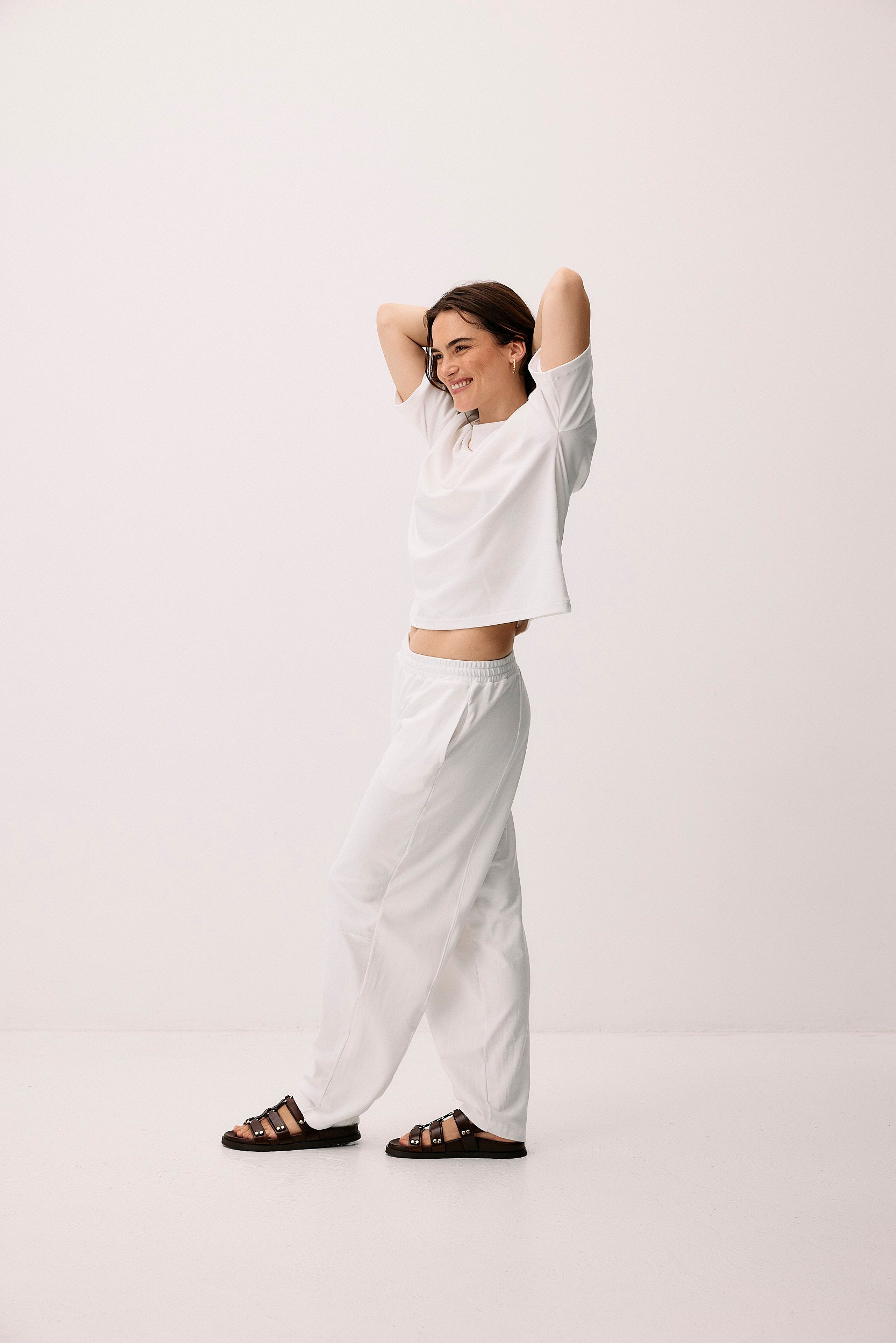 Pantalon blanc Pure en 100% coton biologique de Moya Kala