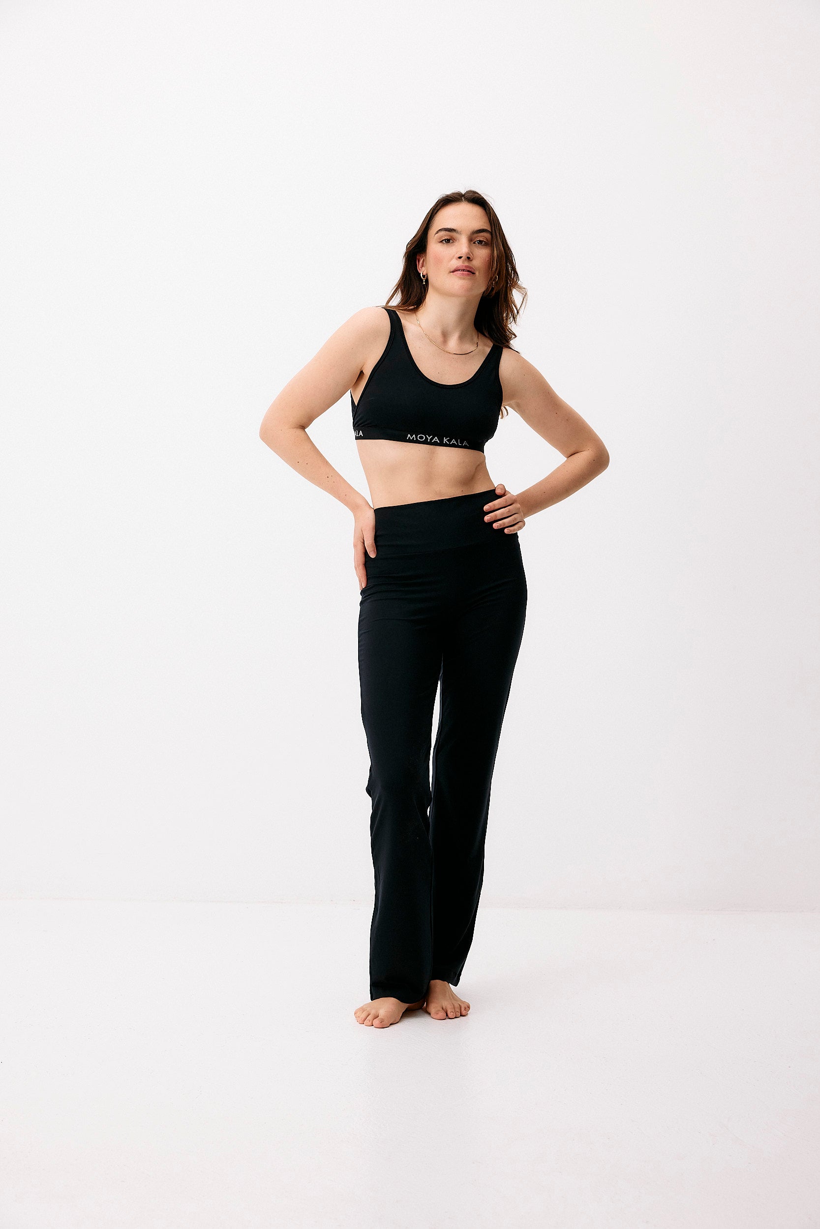 Pantalon noir Neo Classic Dance en Lenzing de Moya Kala