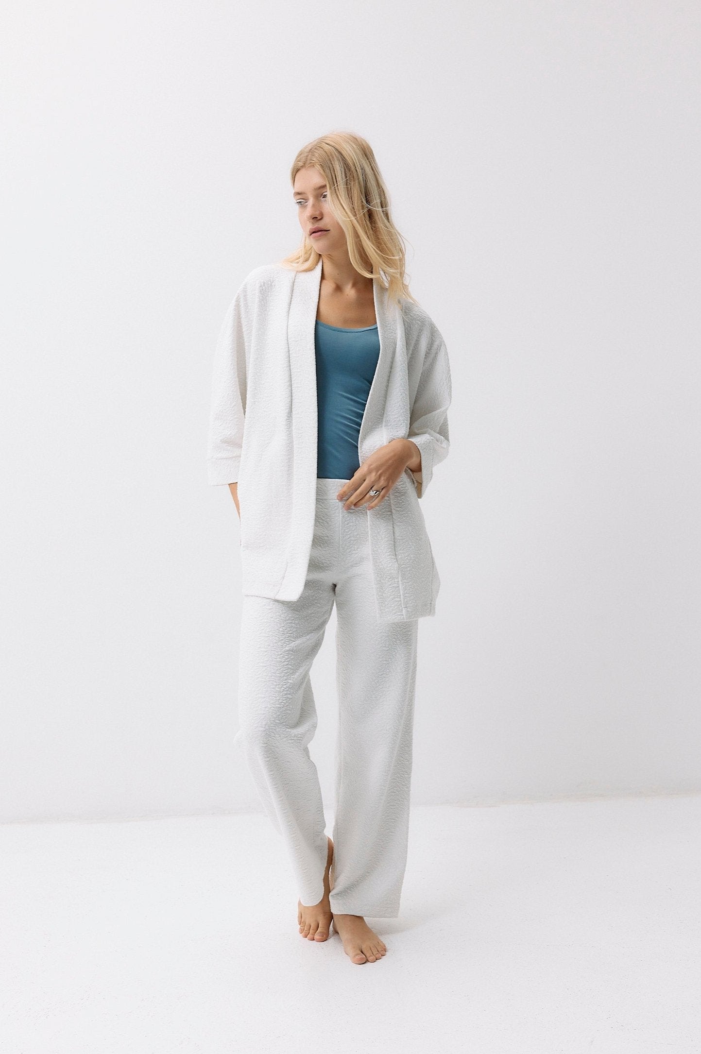 Botanic Jacket - vanilla white aus Bio Baumwolle mit Brennessel-Anteil von Moya Kala