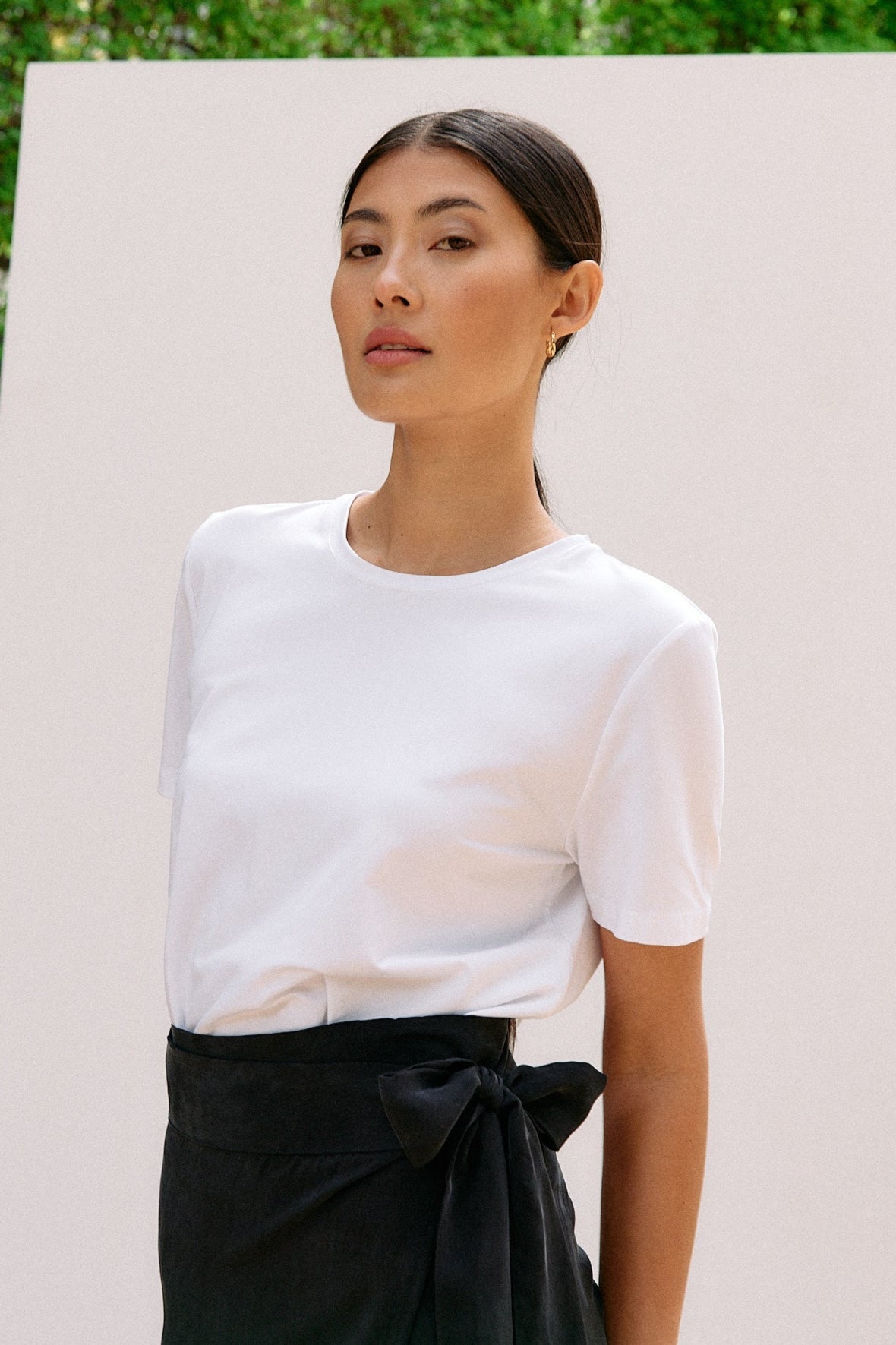 Woven Cupro Wrap Skirt - graphite - von Moya Kala