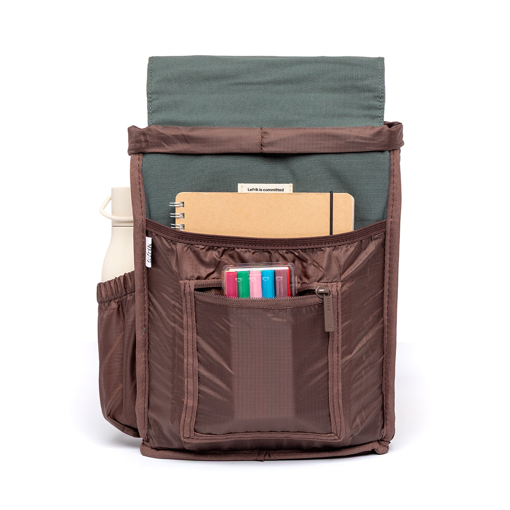 Blauer Rucksack Scout Mini aus recycelten PET-Plastikflaschen von Lefrik