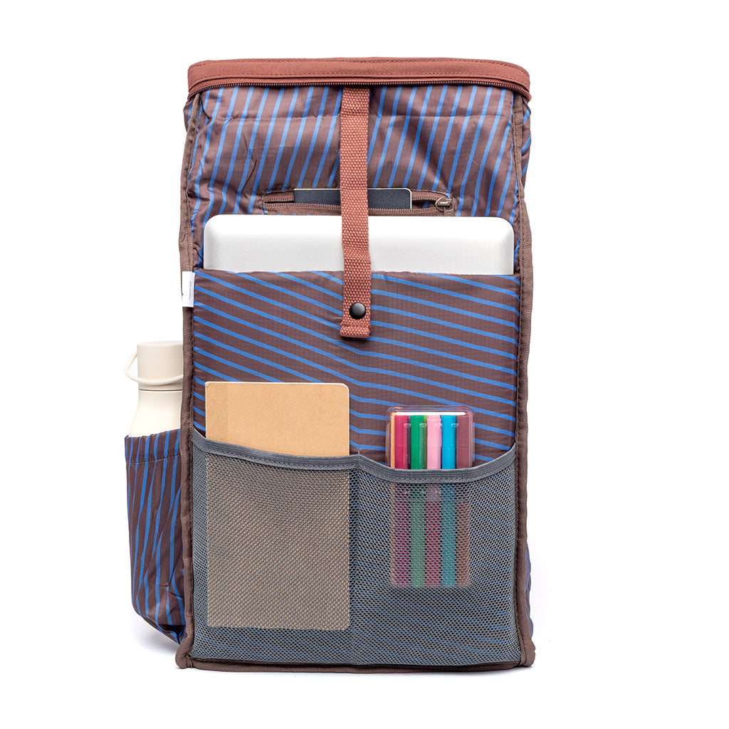 Roter Rucksack Roll Mini Arles aus recycelten PET-Plastikflaschen von Lefrik