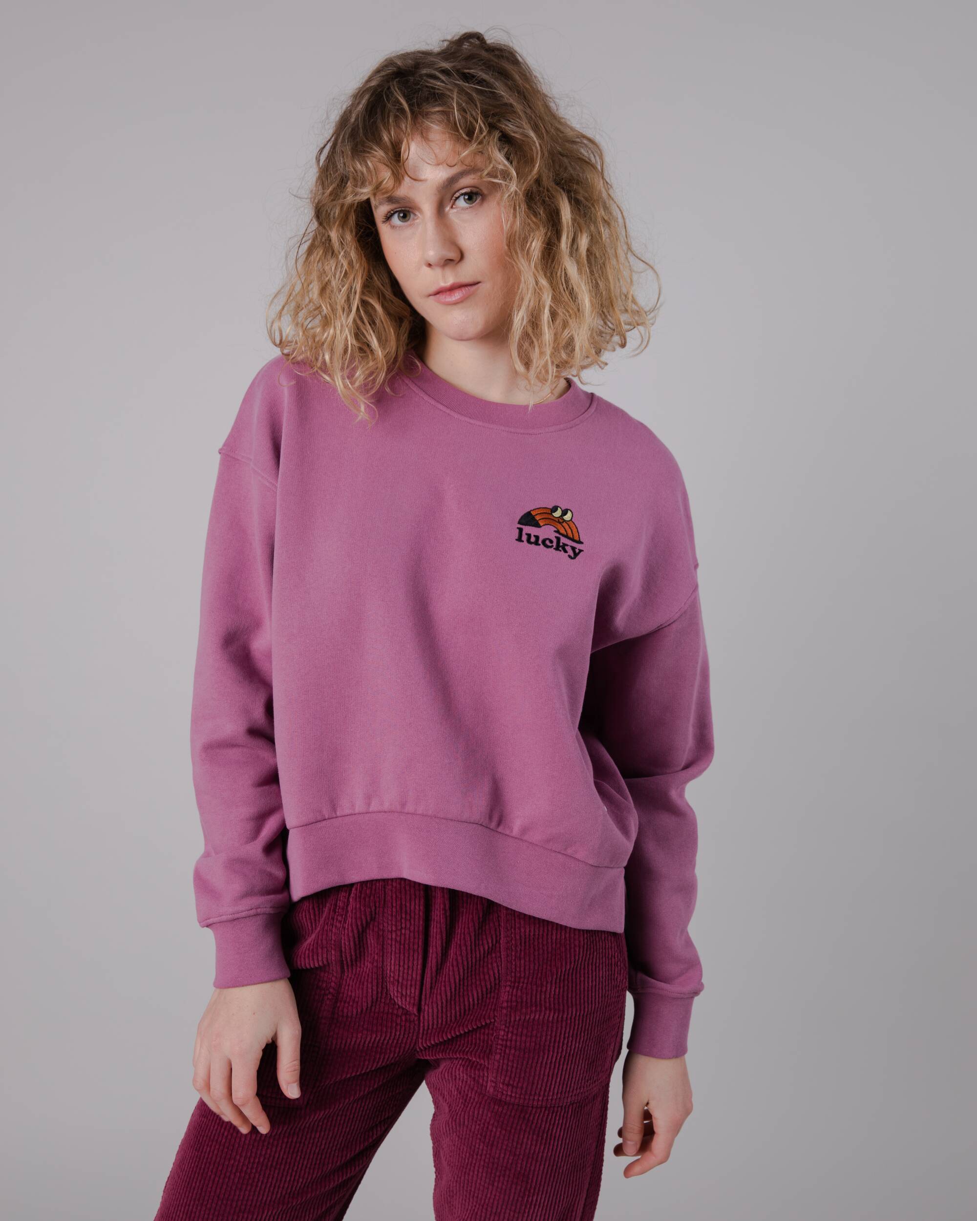 Pink Antonay Lucky Rounded sweater in organic cotton from Brava Fabrics