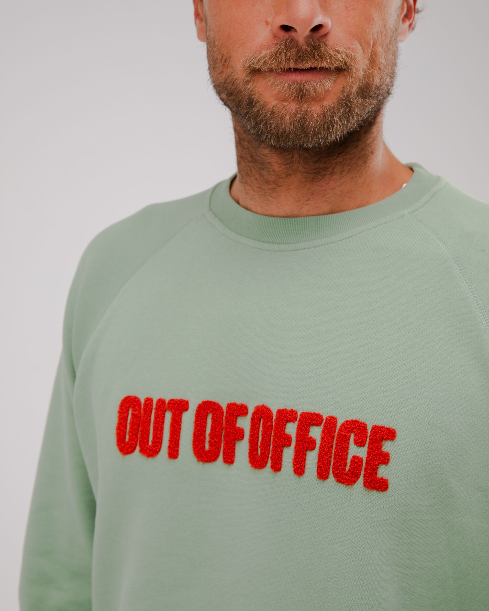 Out Of Office Sweatshirt in Mint aus Bio Baumwolle von Brava Fabrics