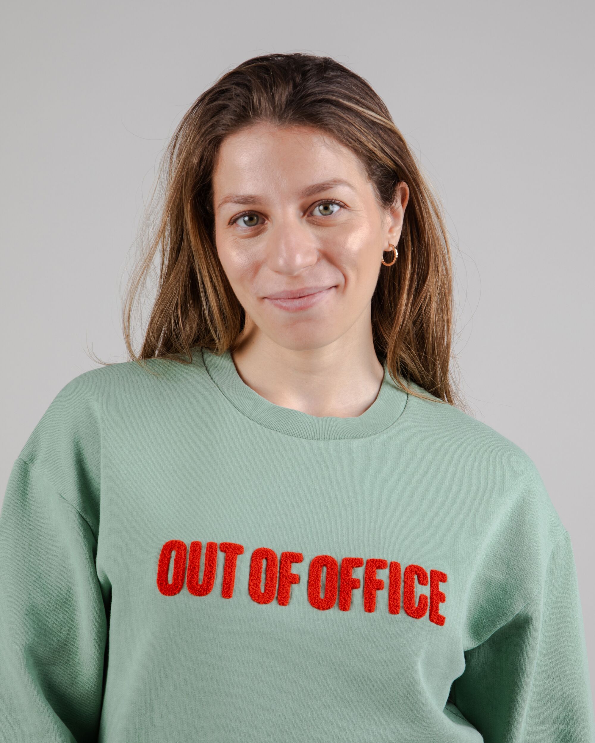 Out of Office Sweatshirt aus Bio Baumwolle in Mint