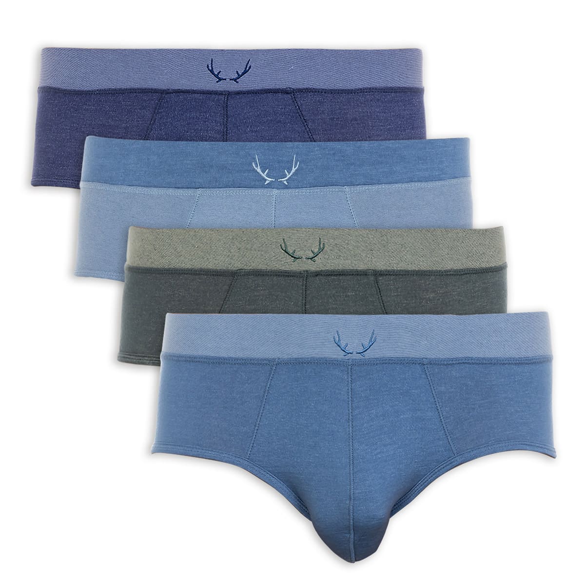 4 slips homme en Tencel - bleu & vert - BLUEBUCK