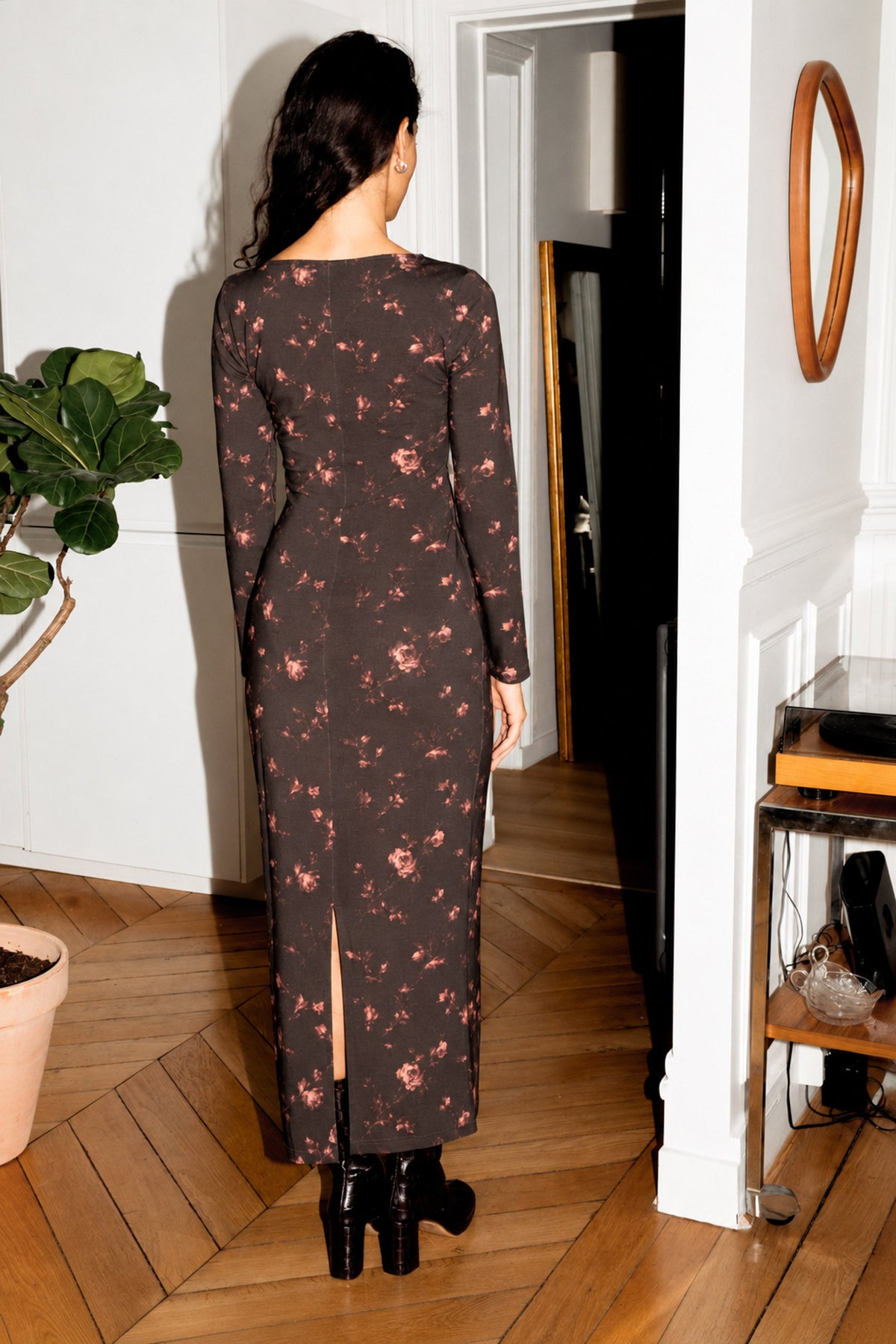 Braunes Kleid Daphnè aus Bio-Baumwolle von Avani
