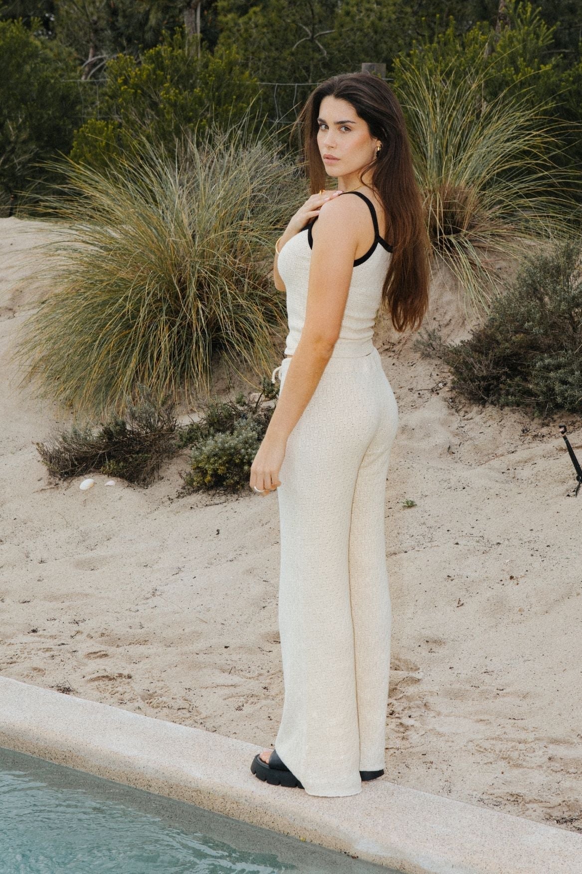 Weisses Top Contrast aus 100% Bio-Baumwolle von Narah Soleigh