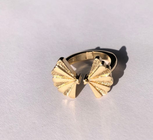 Bague ouverte SANTIAGO Coquillage en argent par V Design Lab