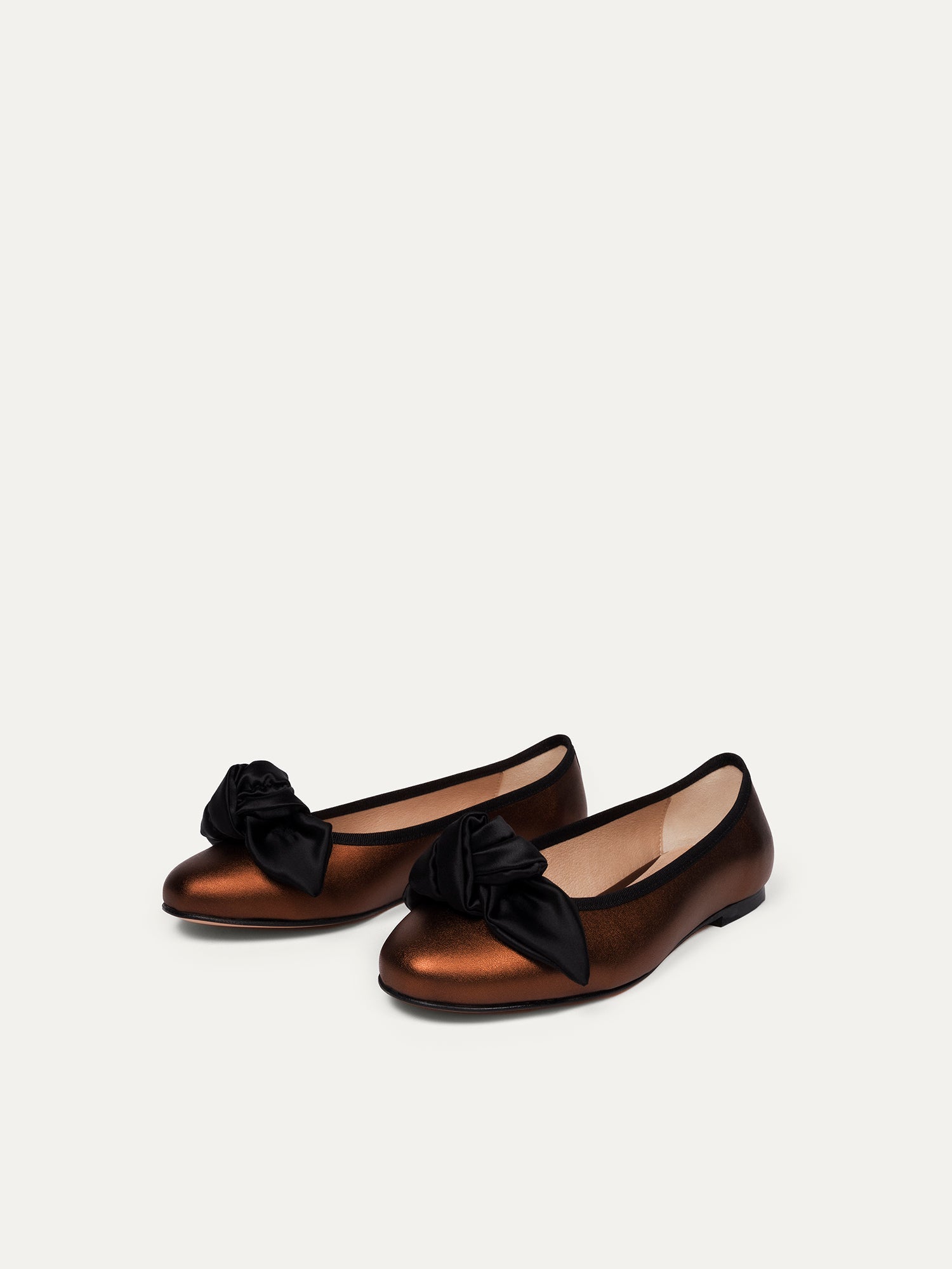 Bronze ballerina flats 9:30 am Hearing in Court made from recycled polyester by Bikkou