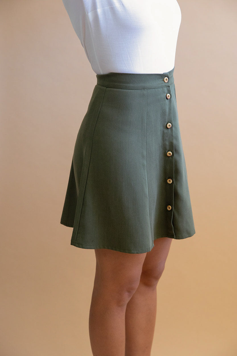 Green skirt Parrotia made of 100% Tencel by Avani