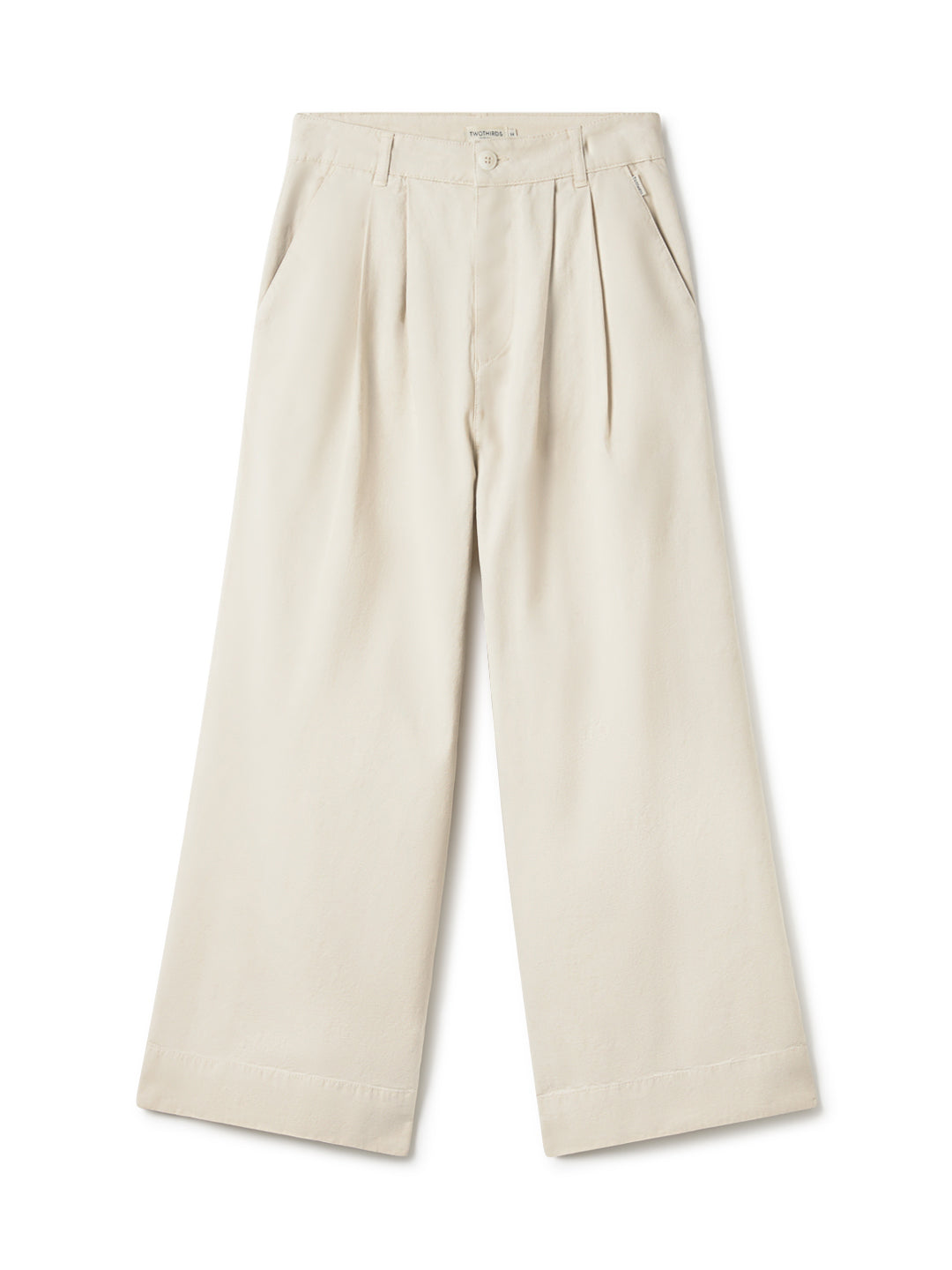 Pantalon SANDHAMN beige en coton biologique et lin de TWOTHIRDS