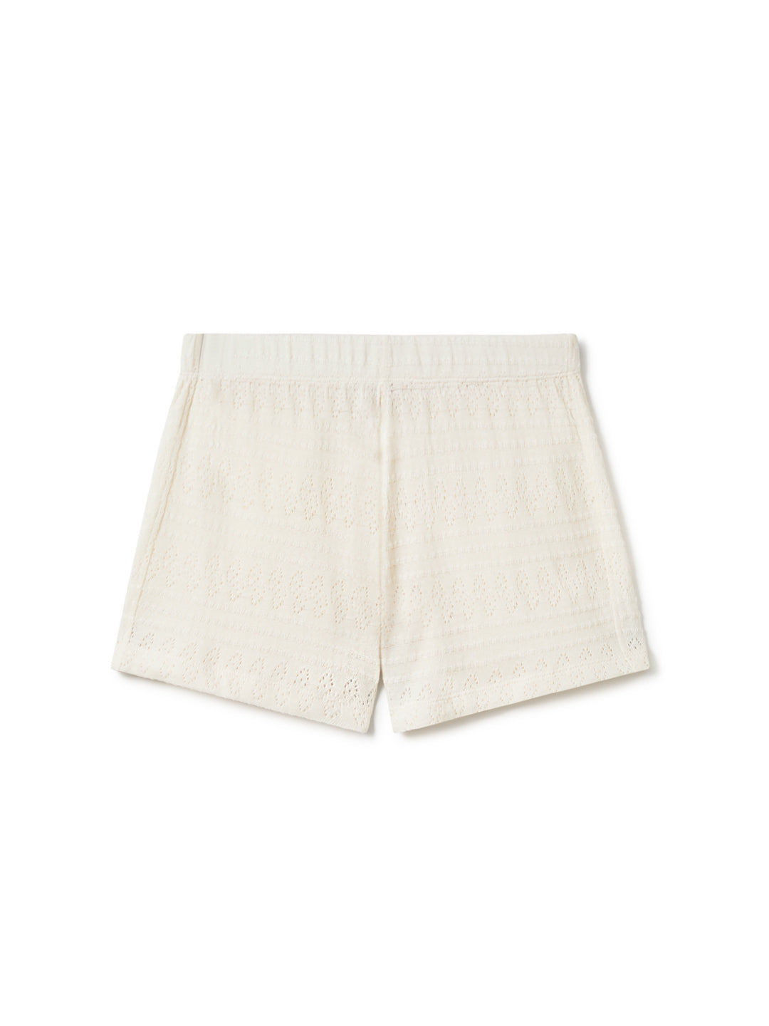 Short lace pants BISANDO in ecru made of organic cotton by TWOTHIRDS